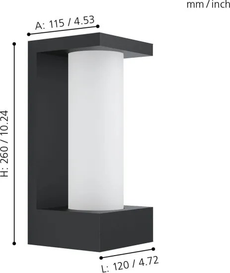 Eglo 98744 - Aplică perete exterior LED CIVIDINO LED/6W/230V IP44