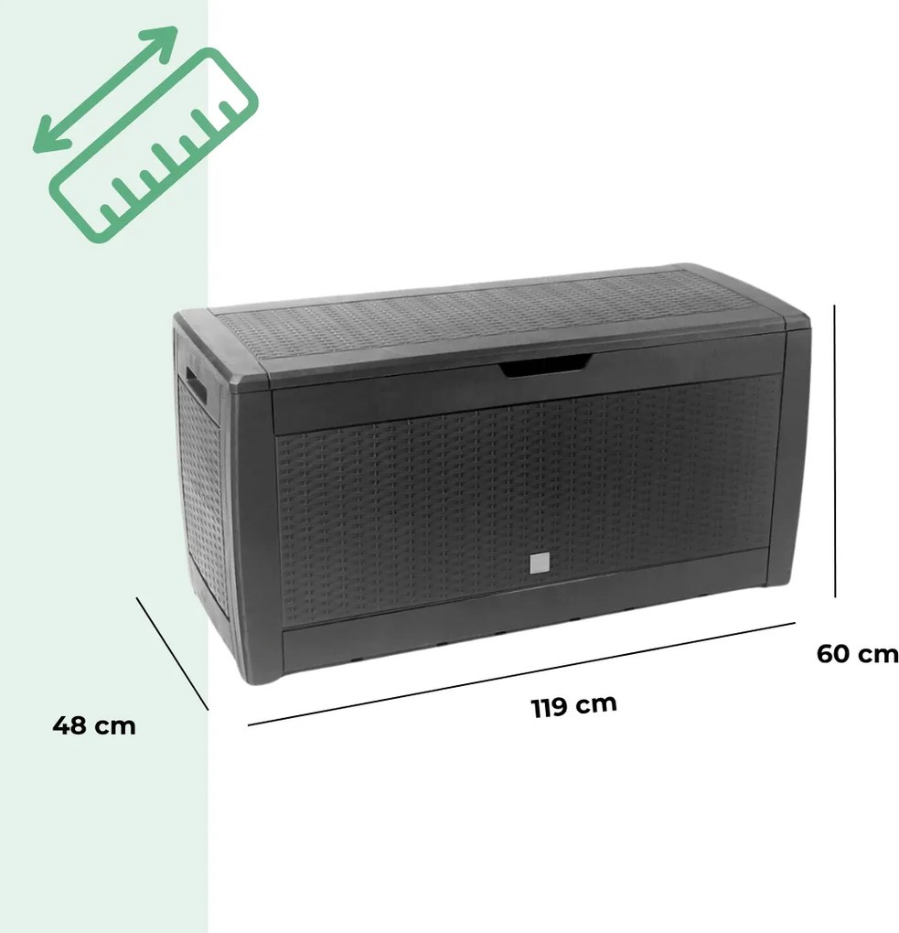 Cufăr depozitare RATO, 310L, 119x48x60 cm, antracit Prosperplast