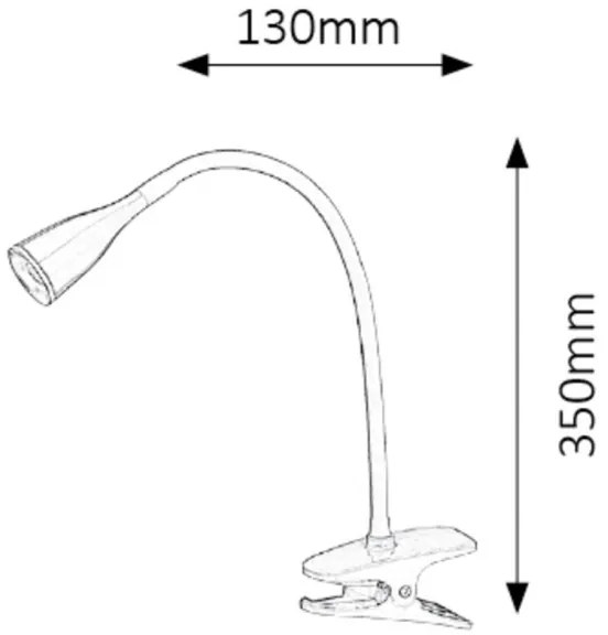 Rabalux 4198 - Lampă de birou LED cu clemă JEFF LED/4,5W/230V roșie