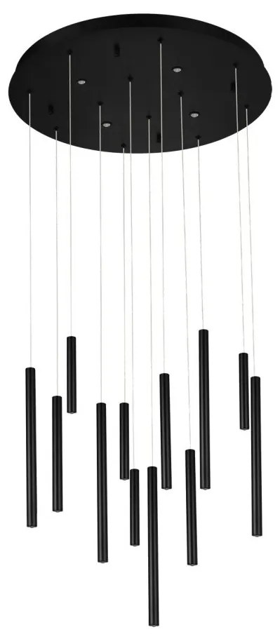 Lustra LED suspendata stil modern ILIOS 12 negru