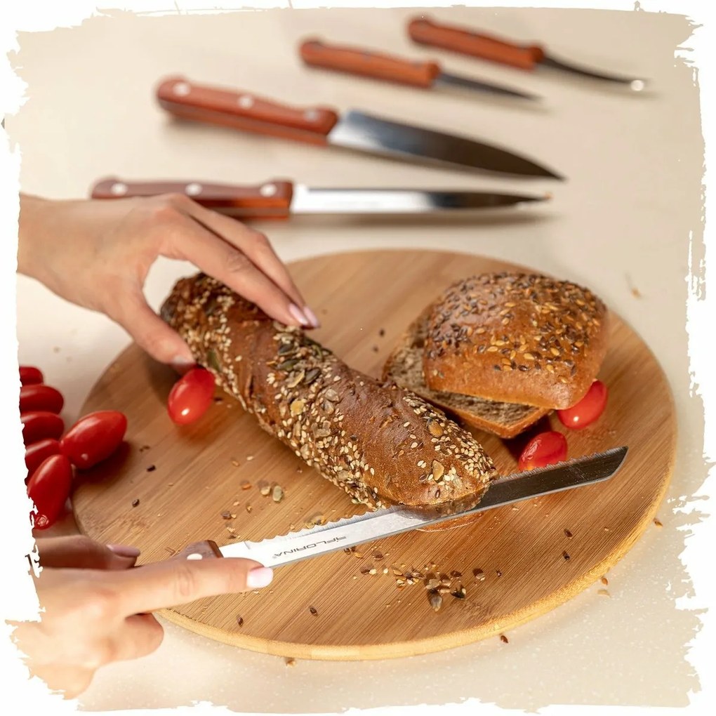 Florina Cuțit pentru pâine Wood, 20 cm