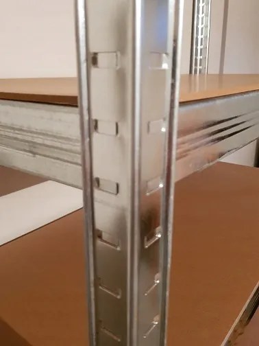 ShopJK RAFT METALIC ZINCAT FĂRĂ ȘRUBURI 180x90x40 CM, CAPACITATE DE ÎNCĂRCARE 875KG