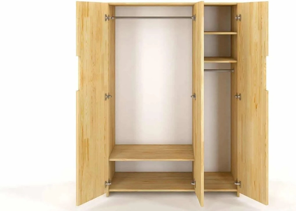 Dulap lemn masiv Clement Personalizabil, 128 × 60 × 180 cm - Alb