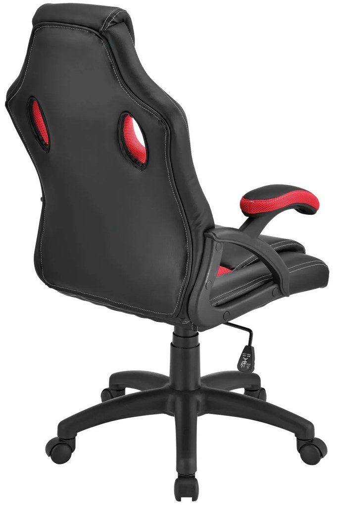 Juskys Scaun de birou Montreal - negru/rosu