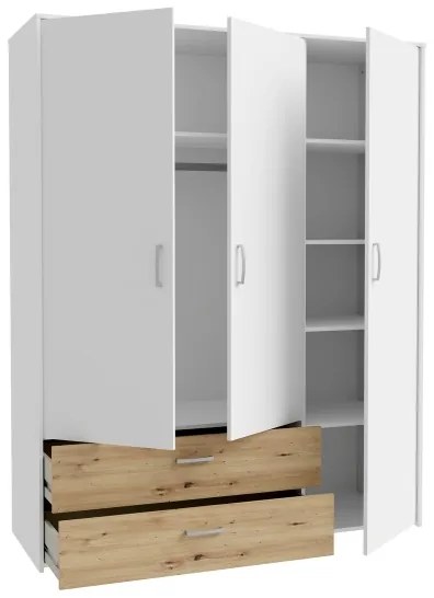 Dulap URO 152x190 cm stejar artisan/alb