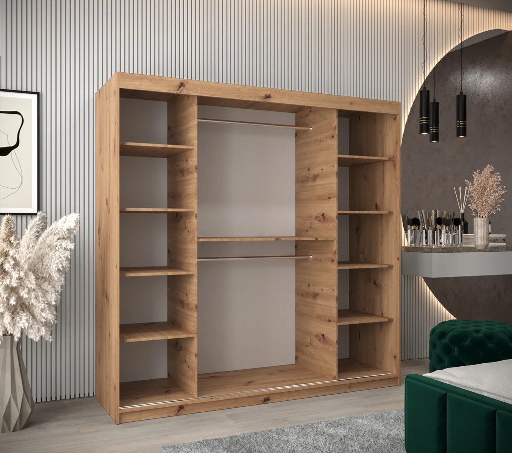Dulap de haine 250 cm Verika 4 250 (stejar artisan). 1064317