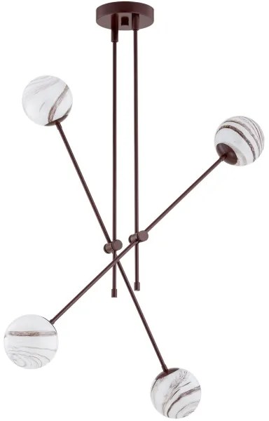 Lustră pe tijă Argon 1842 ABSOS 4xE14/7W/230V maro