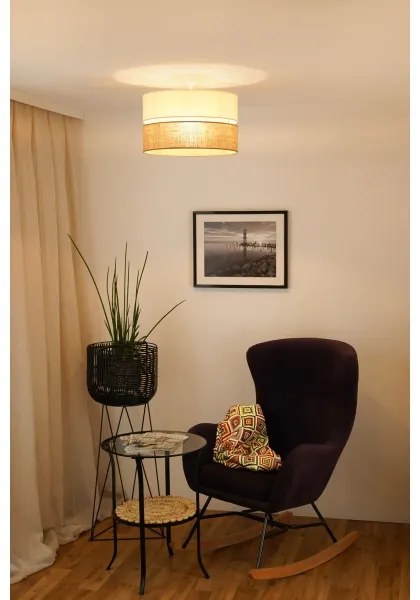 Brilagi - Plafonieră ROYAL YUTE 1xE27/15W/230V pr. 40 cm bej/crem