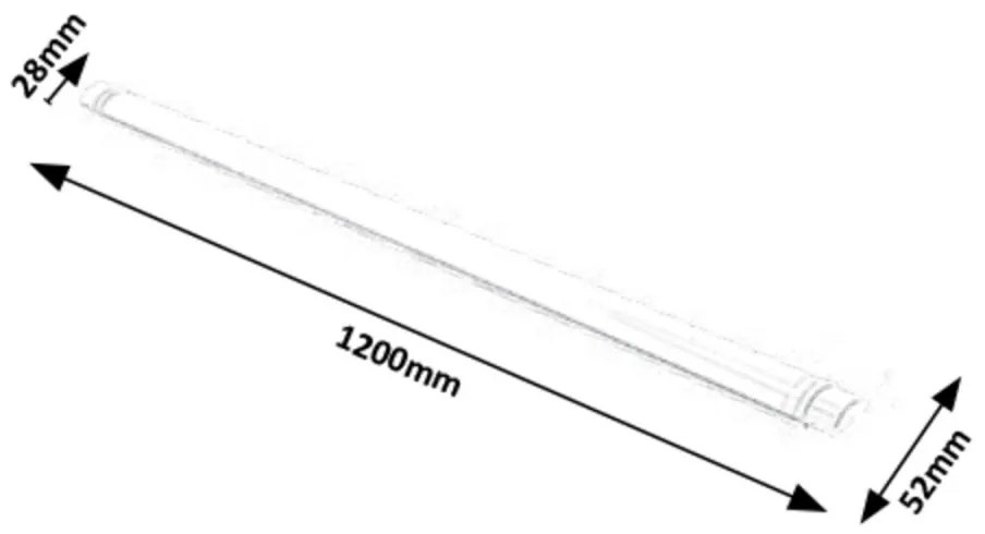 Lampa LED aplicata de mobila bucatarie / oglinda baie IP65 Drop Light 120cm