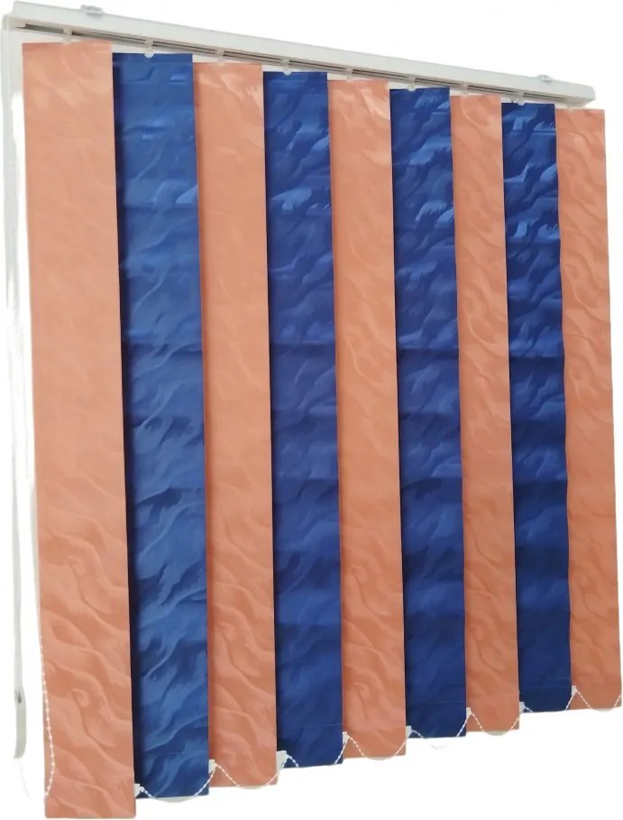 Jaluzele verticale BEATA 9609 / 9618 somon bleu marin – jaluzele verticale moderne complete cu prindere pe tavan