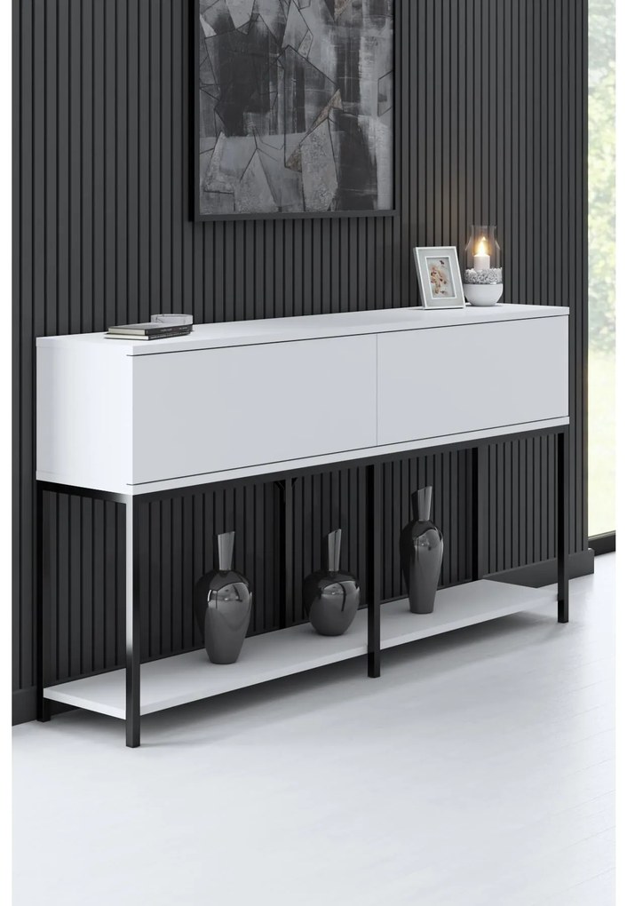 Măsuță consolă Vibubi 1 (negru + alb) . 1093379