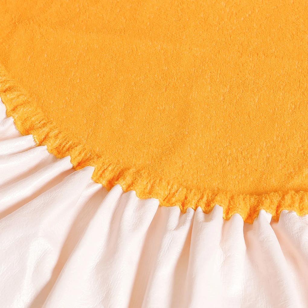 Goldea cearceaf de pat impermeabil din frotir - portocaliu 180 x 200 cm