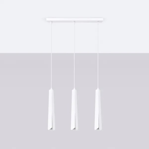 Lustră pe cablu Sollux SL.1399 PRYSM 3xG9/8W/230V alb