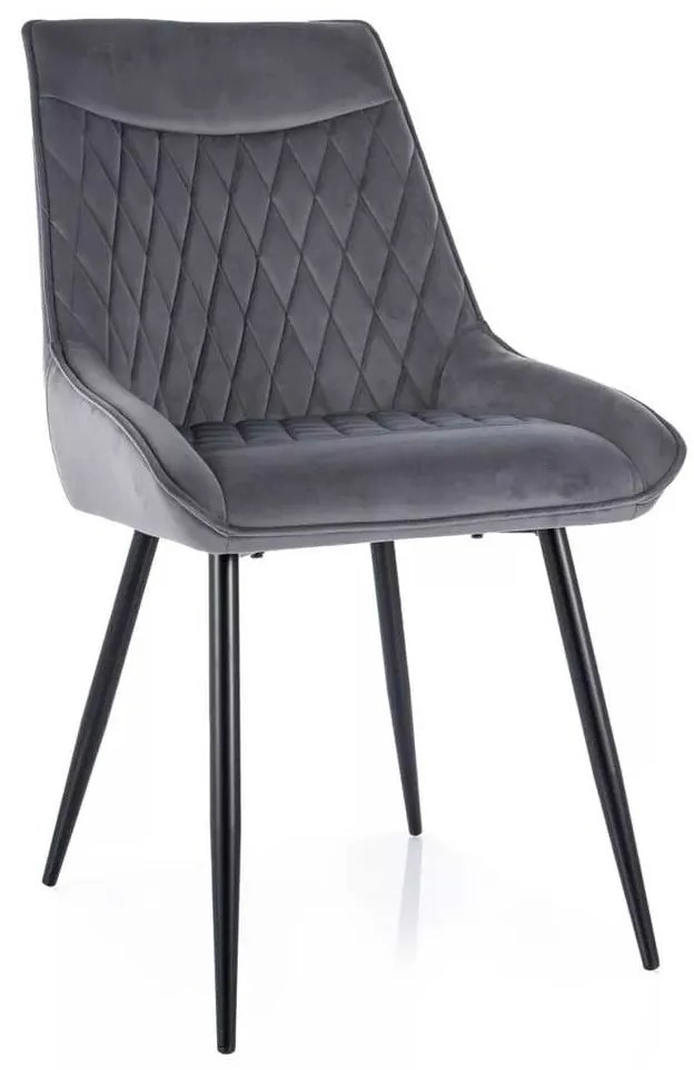 Scaun de bucătărie Misty Velvet, gri