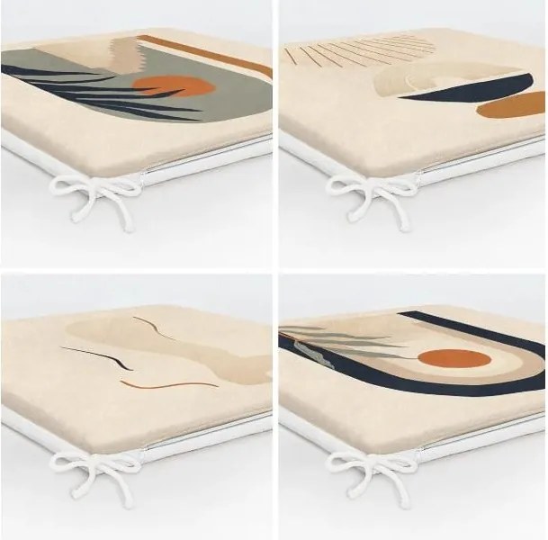 Perne de scaun 4 buc. 42x42 cm Illustrated Arch – Mila Home