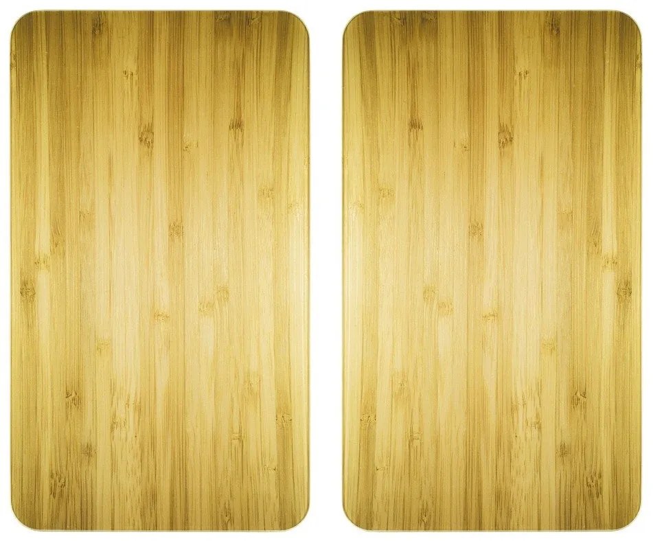 Plăci de protecție din sticlă WOODEN LOOK pentru aragaz - 2 bucăți, WENKO
