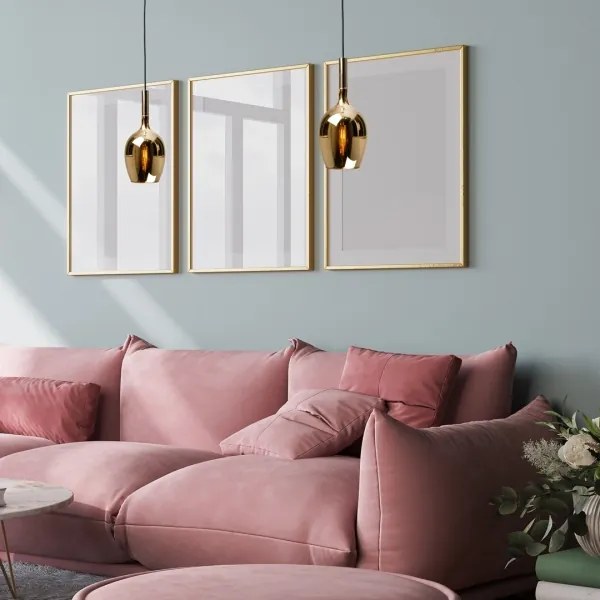 Lustră pe cablu LUGANO 1xE14/40W/230V aurie