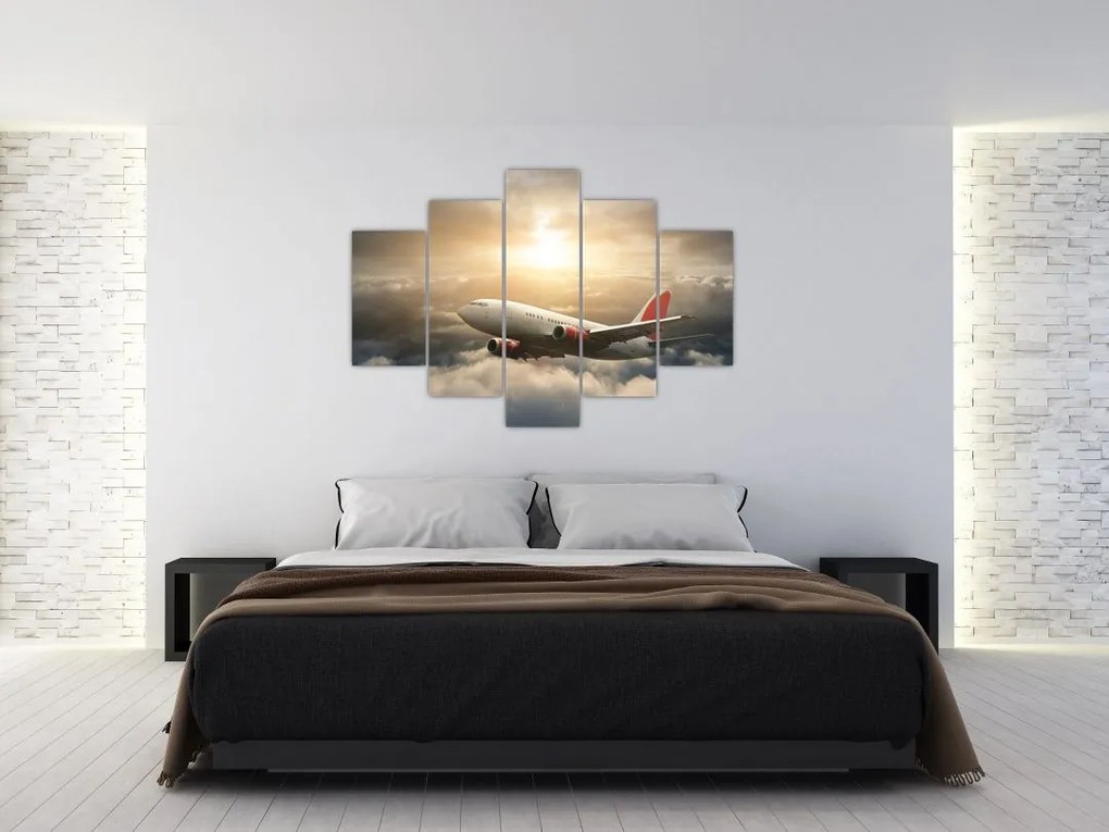 Tablou - Avion în nori (150x105 cm)