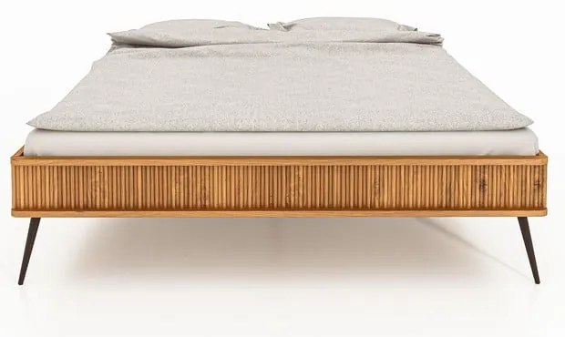 Pat matrimonial 180x200 cm din lemn de stejar Kula - The Beds