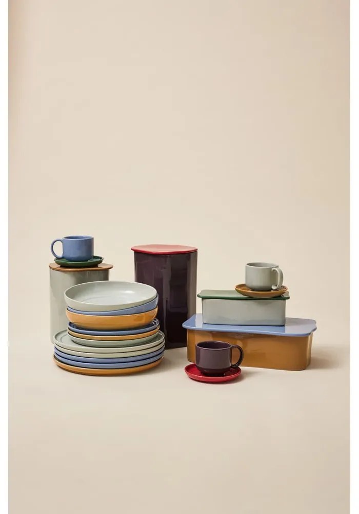 Ceașcă verde/crem din gresie Amare – Hübsch