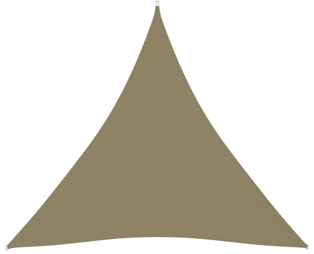 Parasolar, bej, 3x3x3 m, tesatura oxford, triunghiular