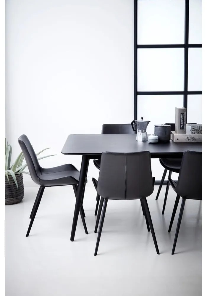 Scaun din piele aritificială DAN-FORM Denmark Hype, negru