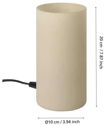 Eglo 901067 - Lampă de masă GEO 1xE14/60W/230V bej