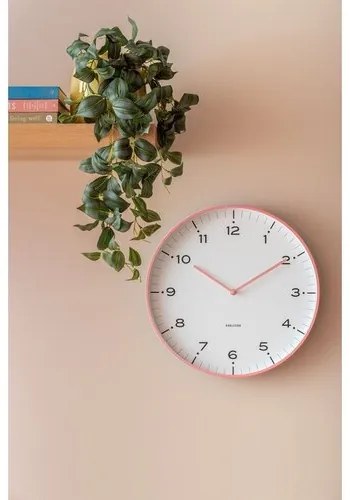 Karlsson 6011PI ceas de perete design roz,diametru 40 cm