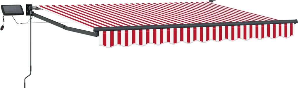 vidaXL Marchiză retractabilă manuală cu led-uri 3,5 x 2,5 m