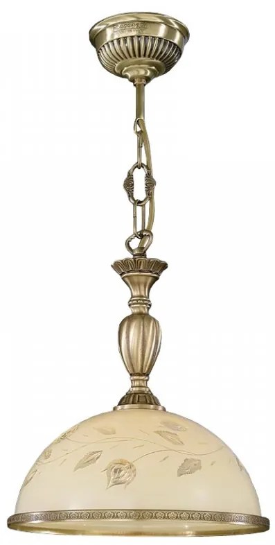 Lustra/Pendul din alama cu sticla decorata design italian D-28cm 6208