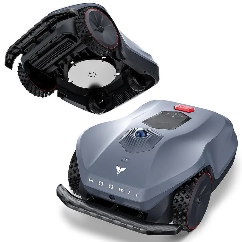 Robot tuns iarba/gazon HOOKII Neomow X Pro, 6000 m², 4 moduri, Functionare fara cablu sau antene, 60 dB, Wi-Fi, 4G, Bluetooth, Autonomie 180 min, Gri