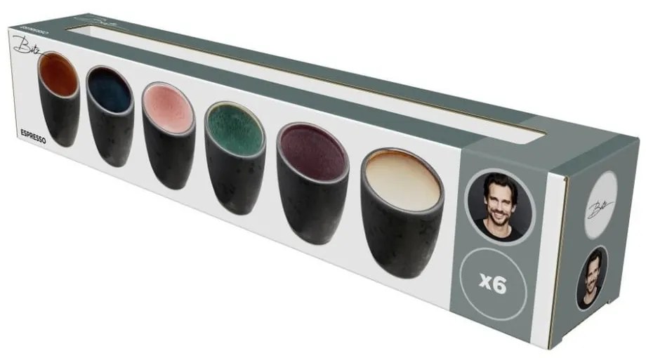 Cești negre 6 buc. pentru espresso din ceramică 100 ml Gastro Black/Mix – Bitz