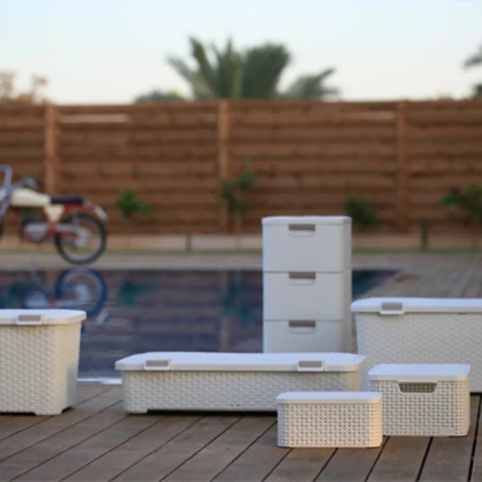 Cutie de depozitare Curver Rattan style 43 l, crem