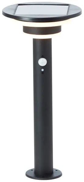 Lampă LED solară cu senzor Brilliant GARVINA LED/3W/3,7V 45 cm IP44 negru