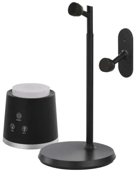 Lampă LED reîncărcabilă dimabilă de masă 4 în 1 LED/6W/3,7V 3000K/4000K/6500K negru