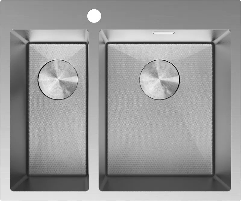 Mexen Flexo chiuvetă din oțel inoxidabil 1,5 cuve 610 x 510 mm, inox HC - 6446611500-01HC