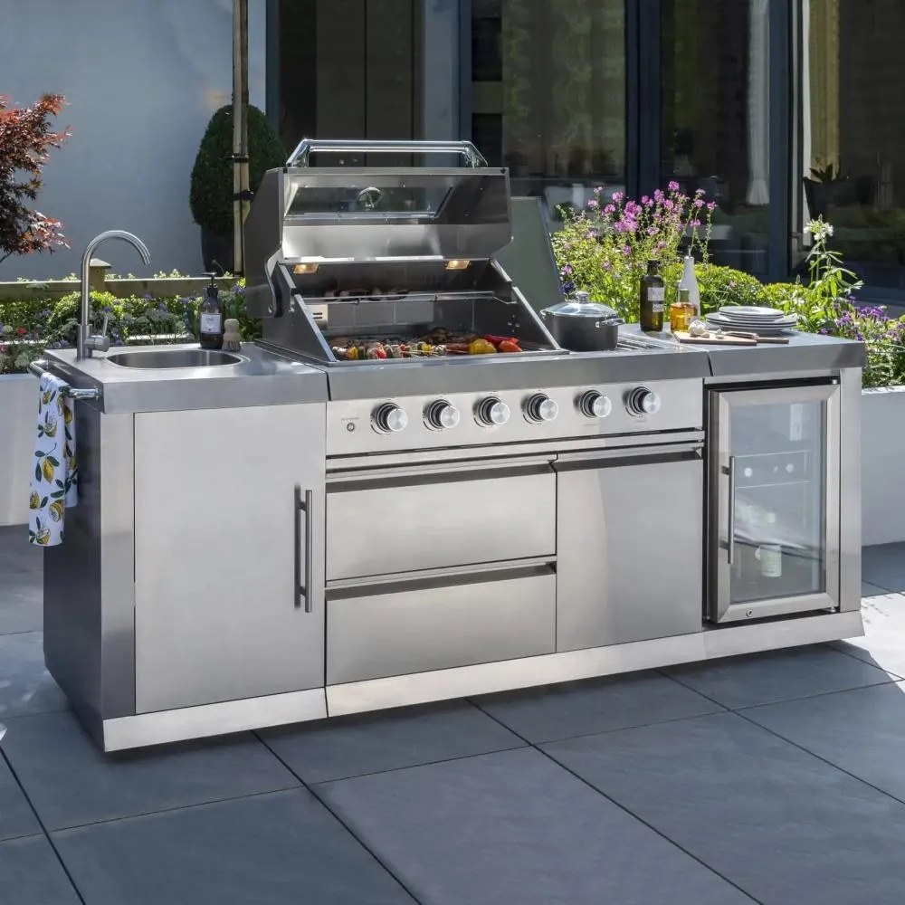 Bucătărie de grădină cu grill și frigider Avenberg TRINITY