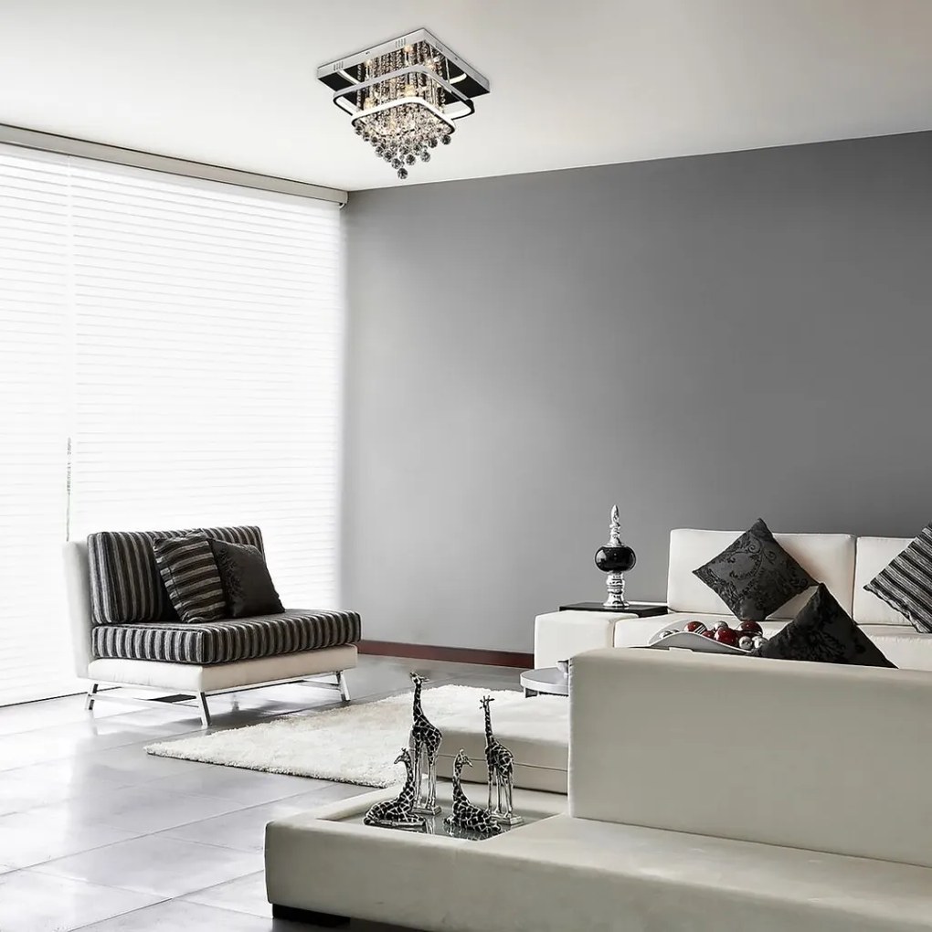 Lustra LED aplicata design elegant Pallas, 40x40cm