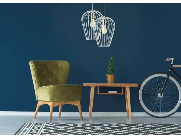 Lustră pe cablu BLANCHE 1xE27/11W/230V albă Klausen 111014