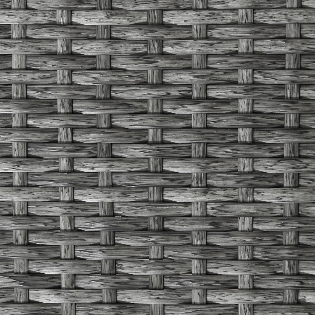 Outsunny Salon de grădină exterior din răchită set masă și scaune exterioare pentru 2 persoane masă 2 scaune pliabile gri | Aosom Romania