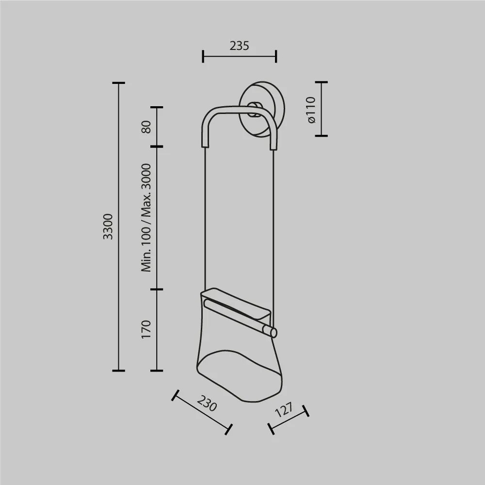Aplica de perete LED tip pendul design decorativ Cabaret
