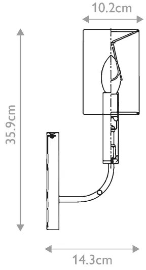 Aplică Feiss FE-BRIANNA1-BB BRIANNA 1xE14/60W/230V