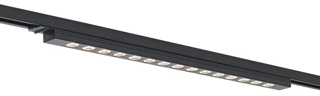 Plafonieră modernă neagră pentru sistem de șină monofazat 15W 1170 lm 3000K - Iconic Tsiri