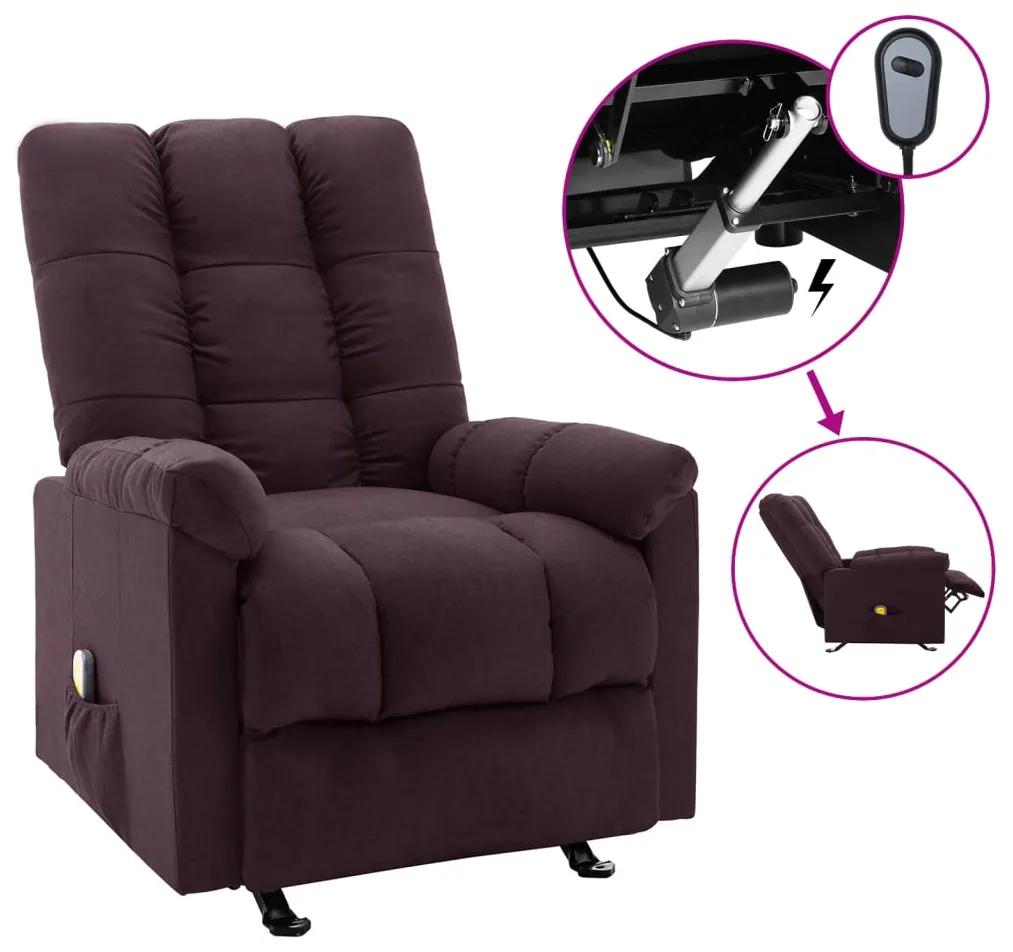 3073785 vidaXL Fotoliu de masaj rabatabil electric, violet, material textil