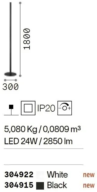 Lampadar/Lampa de podea LED design modern minimalist Look pt1 negru