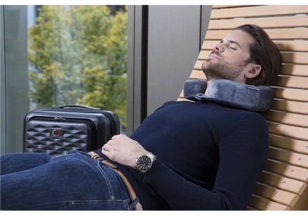 Pernă de voiaj cu spumă cu memorie Wenger gri