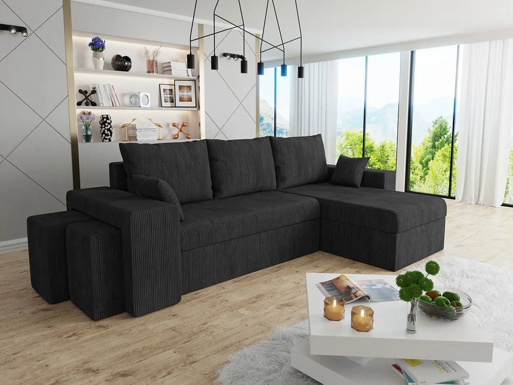 Colțar Terazuno S (Gri închis) (cu sp. depozitare). Promo -16%. 1105258