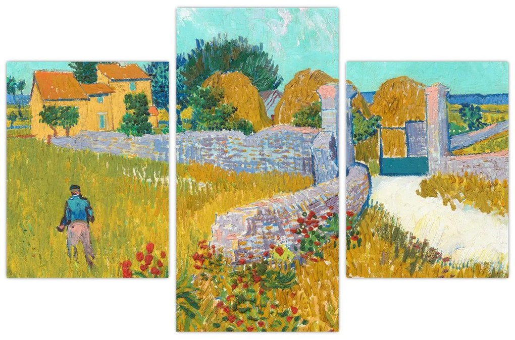 Tablou - Vincent van Gogh, Farmhouse in Provence, reproducere (90x60 cm)
