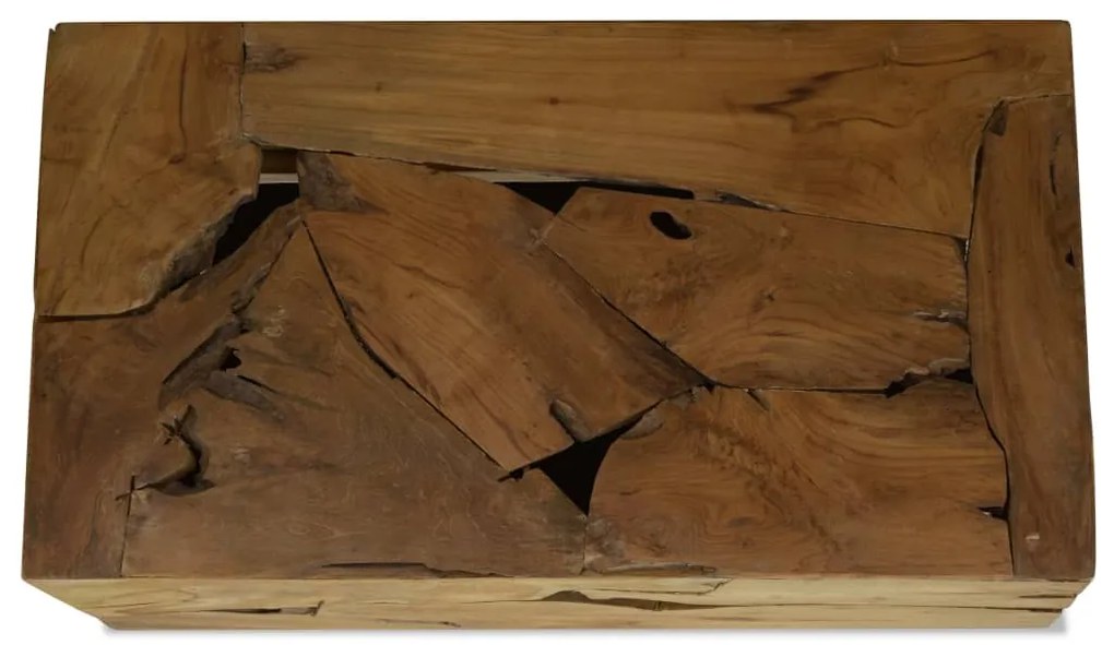 Măsuță de cafea, 90 x 50 x 30 cm, lemn de tec natural, maro