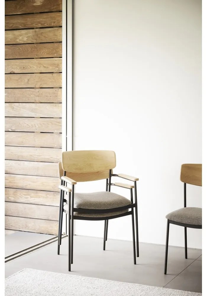 Scaune de dining bej/natural 2 buc. Maymont – Rowico